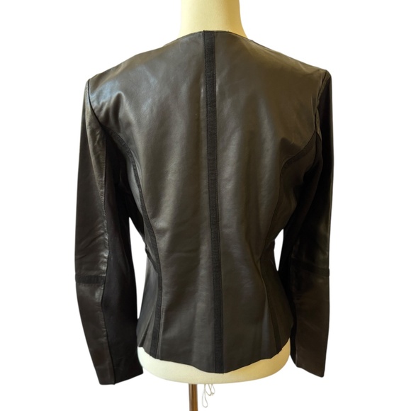 RINO & PELLE TORRI SOFT LAMB LEATHER JACKET 2-WAY FULL FRONT ZIP LINED EDGY US 6 - Picture 5 of 15